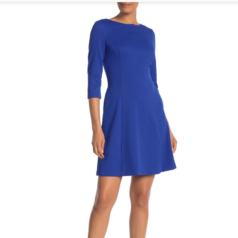 Vince Camuto Fit & Flare Textured Dress